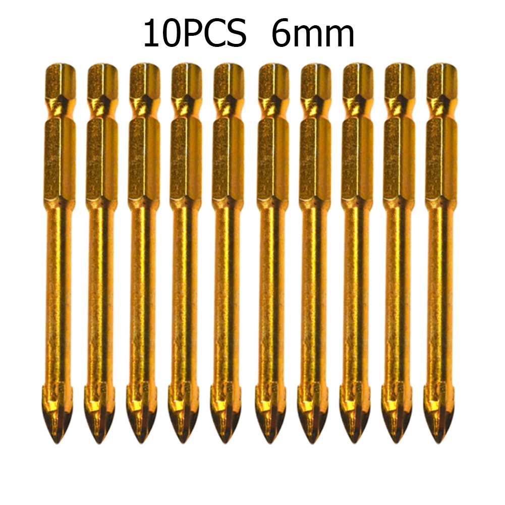 Tools For Woodworking Workshop - 10pcs 6/8mm Drill Bit Titanium Ceramic
