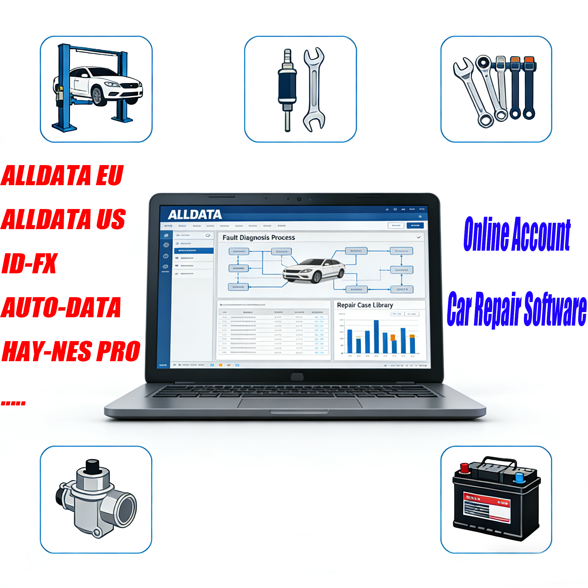 ALLDATA Auto Repair Software P - Workshop Tools Diagram 리뷰 및 가격