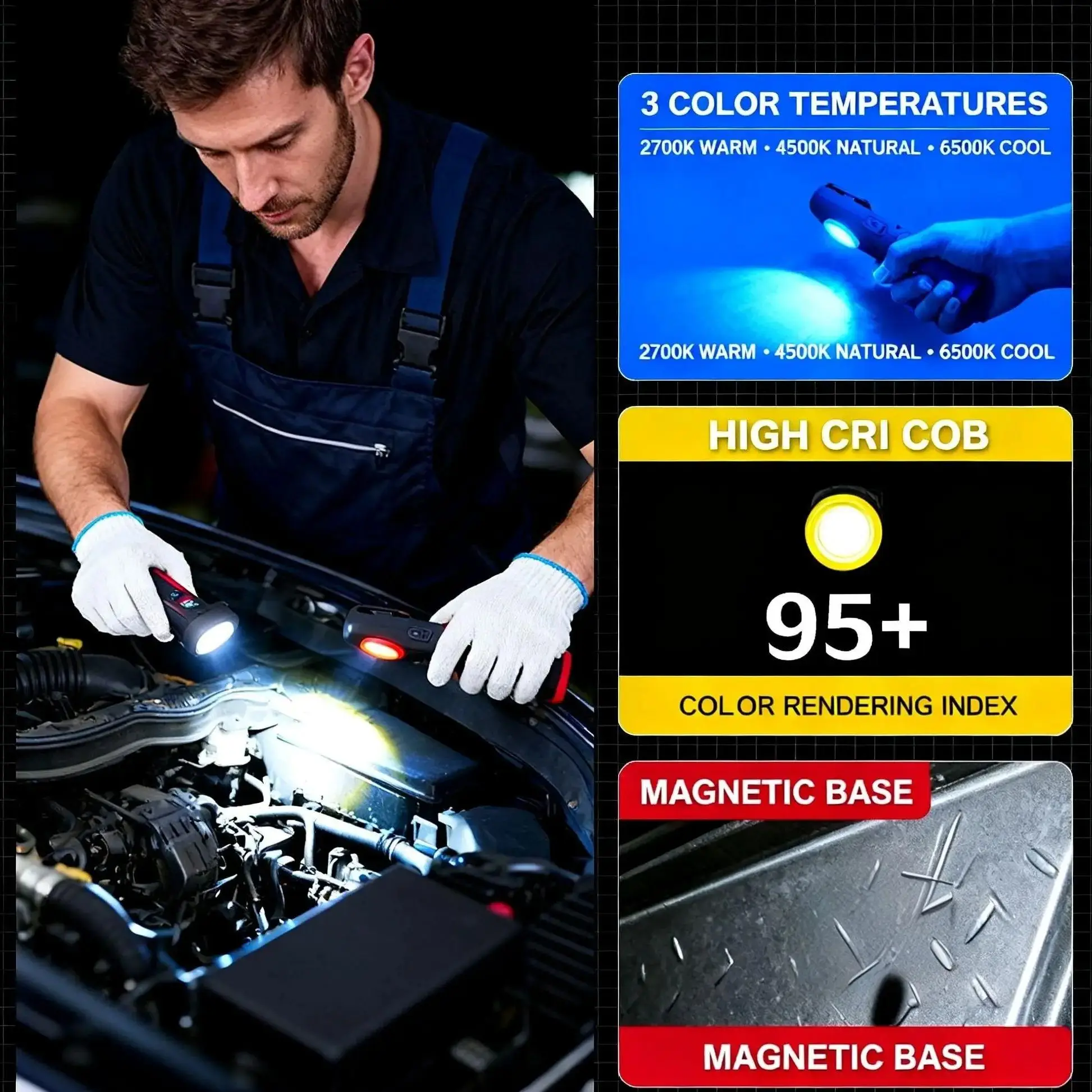 FUNAYA Portable Flashlight Car - Tools Work 리뷰 및 가격