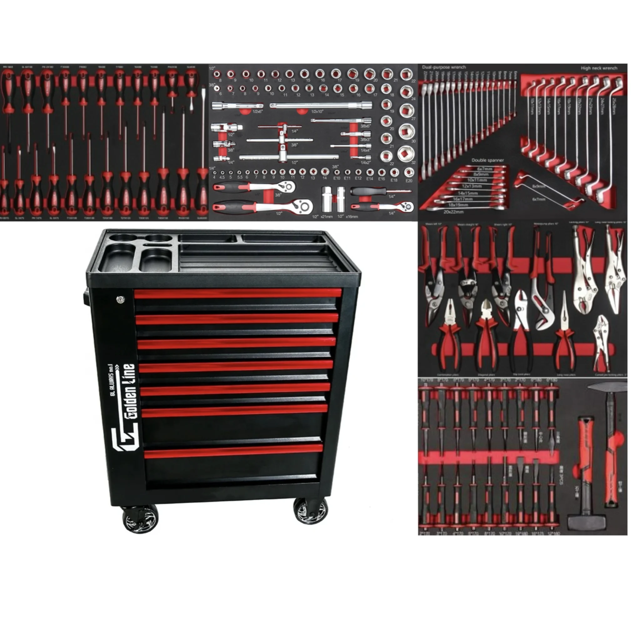 7 Drawer Tool Box 5 Layer 168p - Tools Trolley For Workshop 리뷰 및 가격