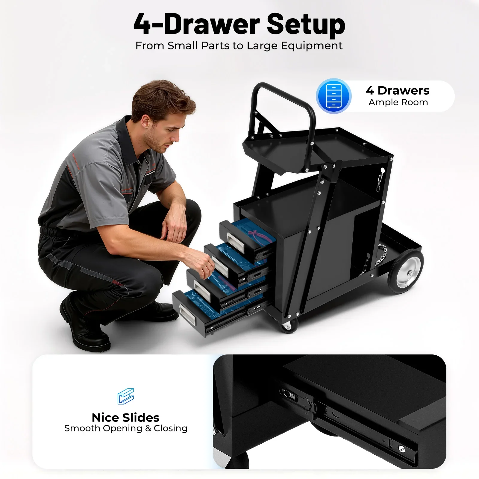Rolling Welding Cart with Comf - Tools Trolley For Workshop 리뷰 및 가격